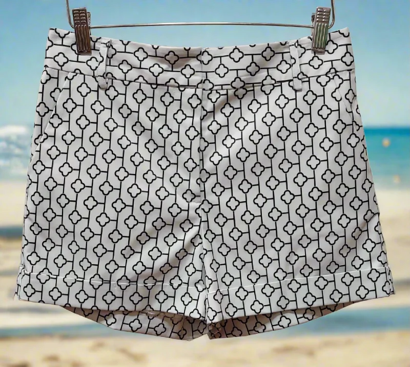 Price Drop The OVI White & Black Shorts