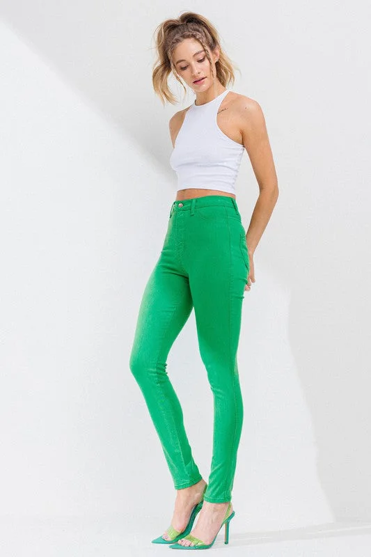 Deal Frenzy Vibrant High Waisted Classic Tencel Skinny Jean