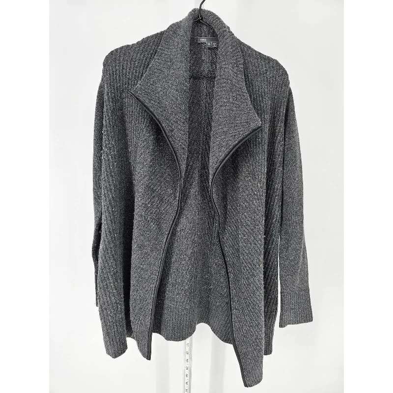 Crazy Deals Vince Womens Sz XS Open Front Cardigan Sweater Charcoal Gray Wool Cashmere Blend