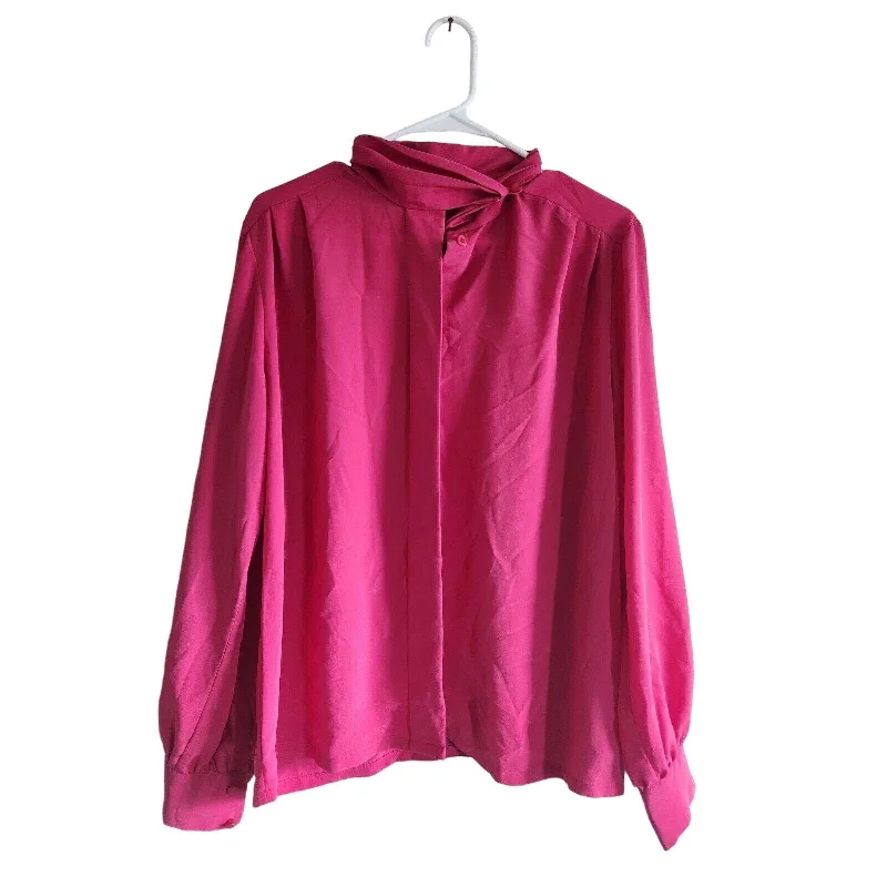 Unmissable Offer Vintage 1980s Pendleton Womens Sz 12P Petite Long Sleeve Bright Pink Blouse Unmissable Offer Vintage 1980s Pendleton Womens Sz 12P Petite Long Sleeve Bright Pink Blouse