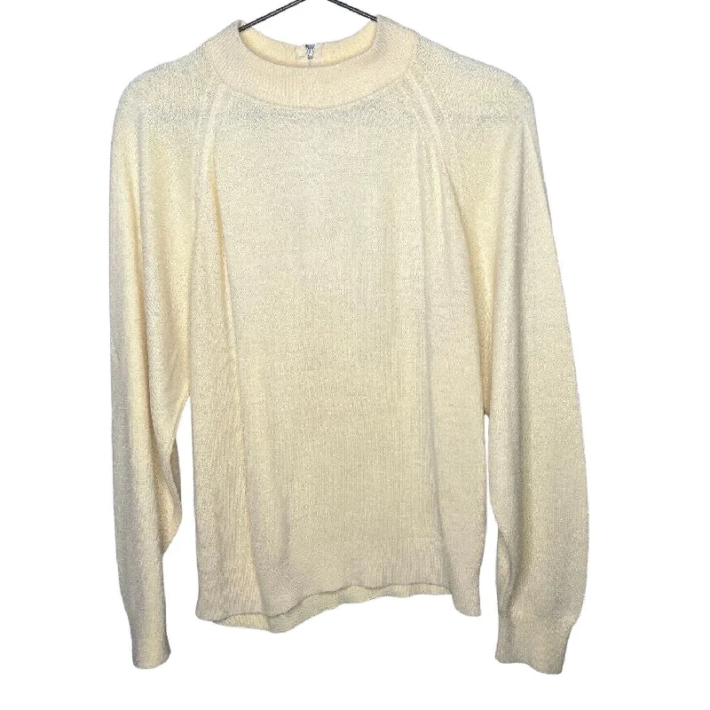 New Markdowns Vintage 1980s Petite Projections Womens PM Long Sleeve Butter Yellow Sweater New Markdowns Vintage 1980s Petite Projections Womens PM Long Sleeve Butter Yellow Sweater
