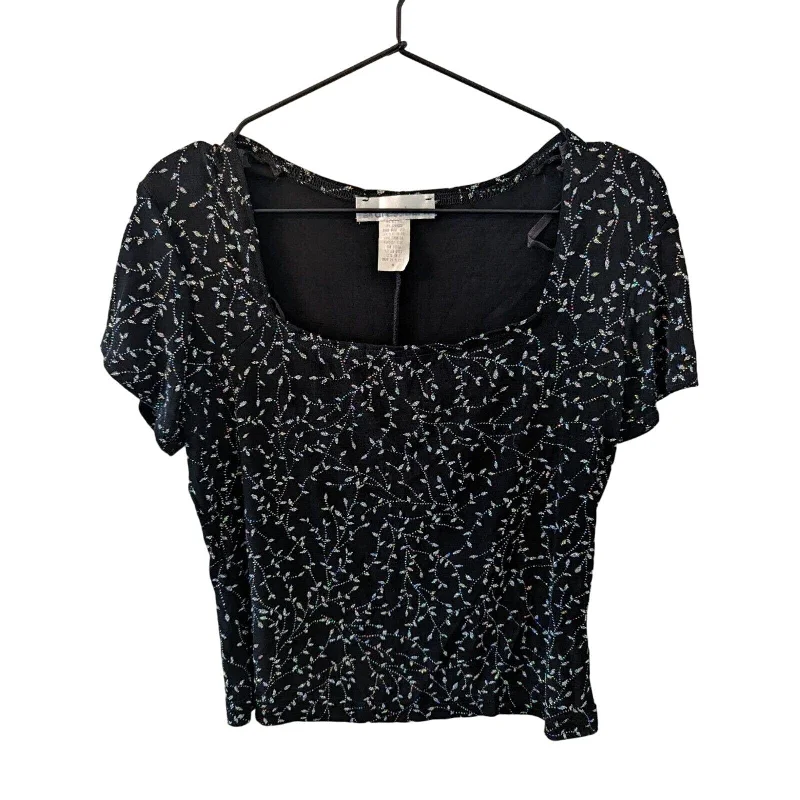 Stock Clearance Vintage 1990s Dressbarn Womens Sz M Black Glitter Formal Blouse