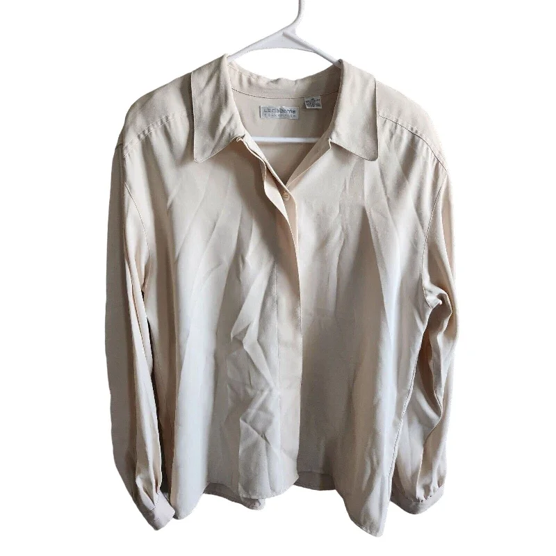 Grand Opening Sale Vintage 1990s Liz Claiborne Womens Sz 10 Button Down Blouse Ivory Long Sleeve Grand Opening Sale Vintage 1990s Liz Claiborne Womens Sz 10 Button Down Blouse Ivory Long Sleeve