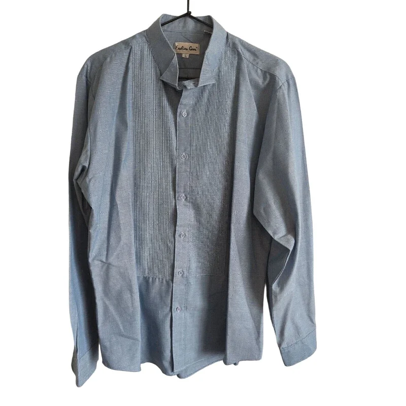 Price Smash Vintage Fashion Gear Womens Sz L Long Sleeve Button Down Shirt Light Blue Price Smash Vintage Fashion Gear Womens Sz L Long Sleeve Button Down Shirt Light Blue