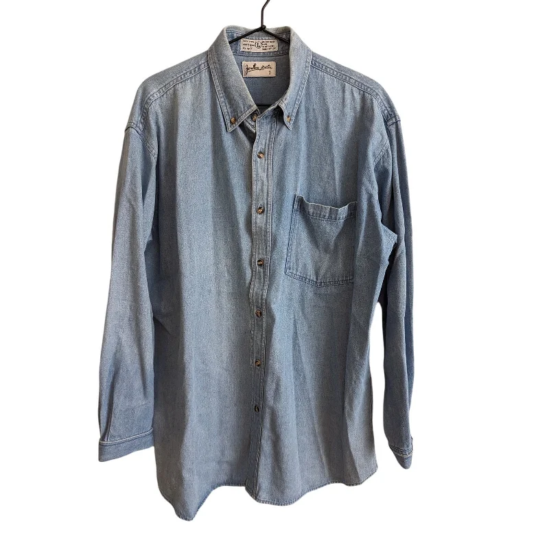 Price Cut Vintage Jonathan Martin Womens Sz L Long Sleeve Button Down Denim Shirt Blue