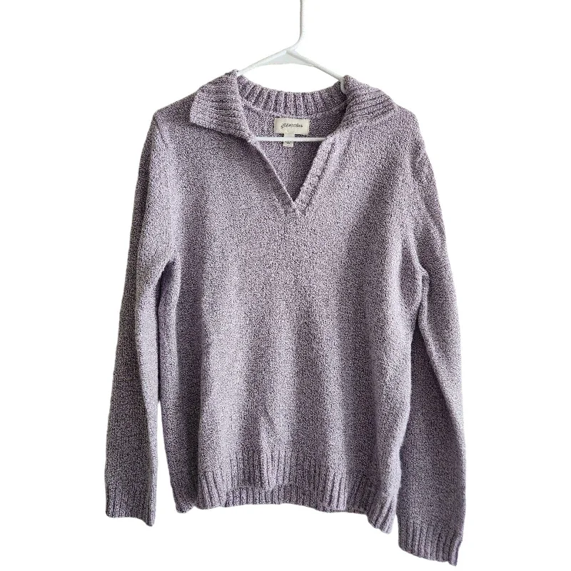 Overstock Sale Vintage St Johns Bay Womens Sz L Pullover Sweater Light Purple Collar
