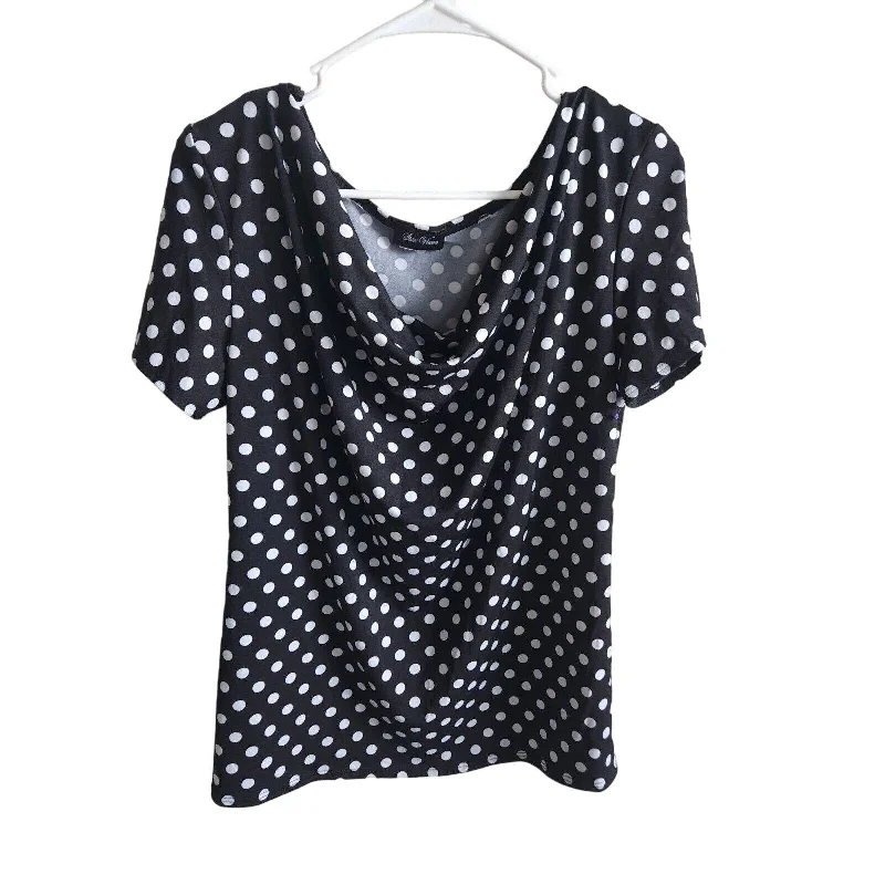 Special Savings Vintage Star Vixen Womens Sz L Scoop Neck Blouse Polka Dot Black White Special Savings Vintage Star Vixen Womens Sz L Scoop Neck Blouse Polka Dot Black White