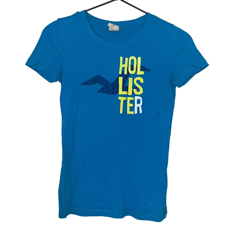 Steals and Deals Vintage Y2K Hollister Womens Sz XS Short Sleeve Spell Out T Shirt Blue