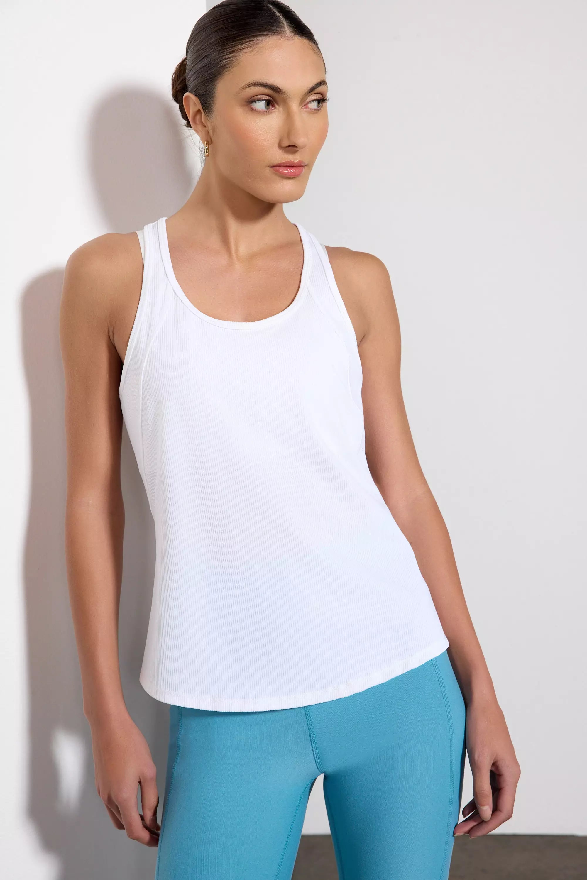Value Deals Vivid Racer Back Tank - White