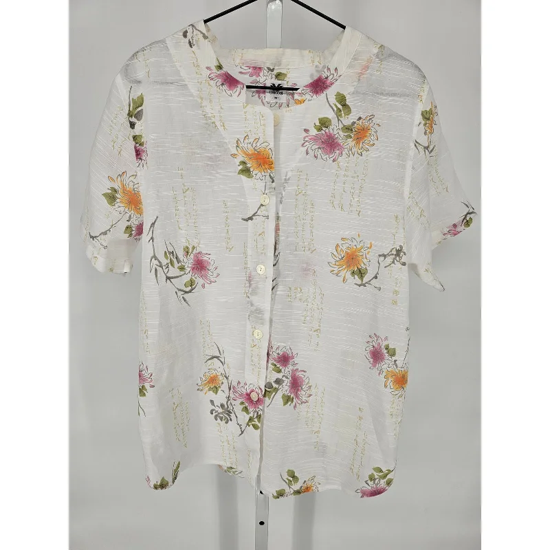 Online Specials Wacoal 95 Womens Sz L Short Sleeve Button U Sleep Shirt White Floral Online Specials Wacoal 95 Womens Sz L Short Sleeve Button U Sleep Shirt White Floral