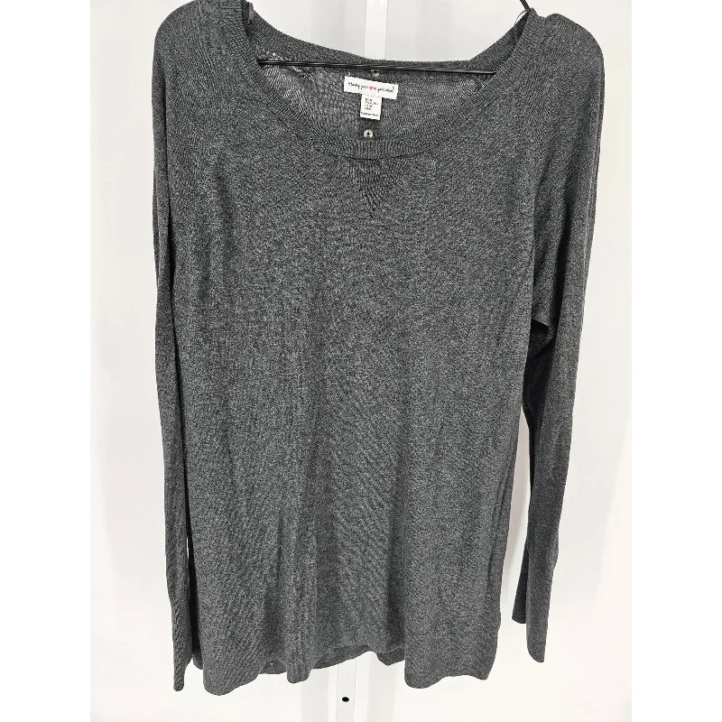 Lowest Prices Wear Your Heart on Your Sleeve Womens XL Long Sleeve T Shirt Gray Button Back Lowest Prices Wear Your Heart on Your Sleeve Womens XL Long Sleeve T Shirt Gray Button Back