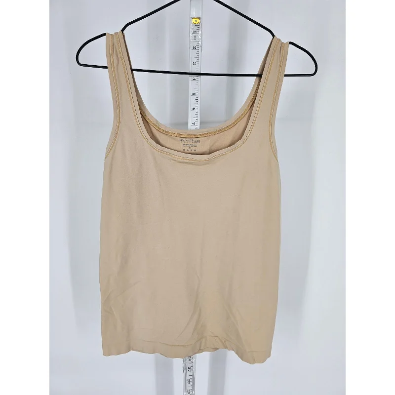 Savings Galore White House Black Market Womens Sz M Tank Top Light Tan Beige Scoop Neck