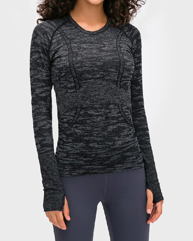 Discount Deals Women Long Sleeve O Neck Slim Breathable Sports Yoga Tops 4-12