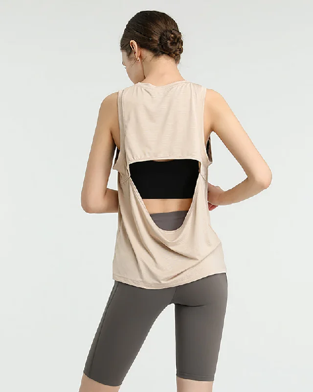 Exclusive Savings Women Sleeveless Breathable Casual Quick Drying Yoga Top Vest Black Wine Red White Pink S-L