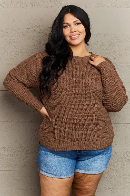 Steals and Deals Plus Size Waffle Knit Sweater